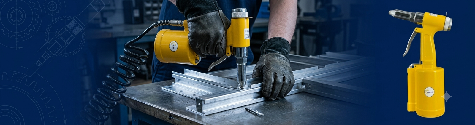 Pneumatic Riveter | Pneumatic Rivet Gun | Riveting machine